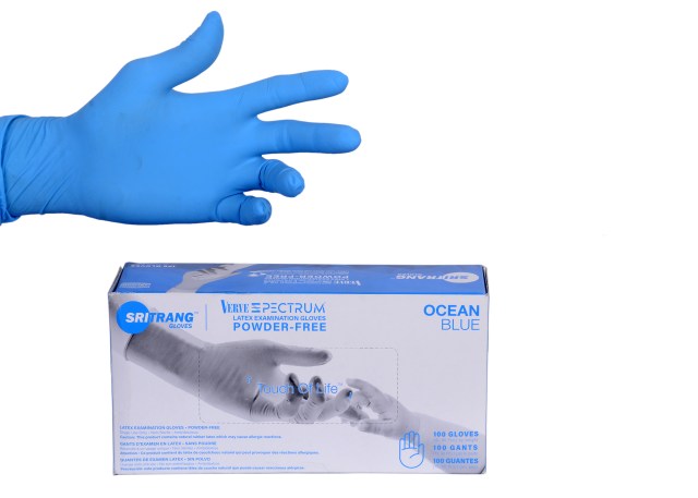 LATEX powder free examination gloves - Colored - Box