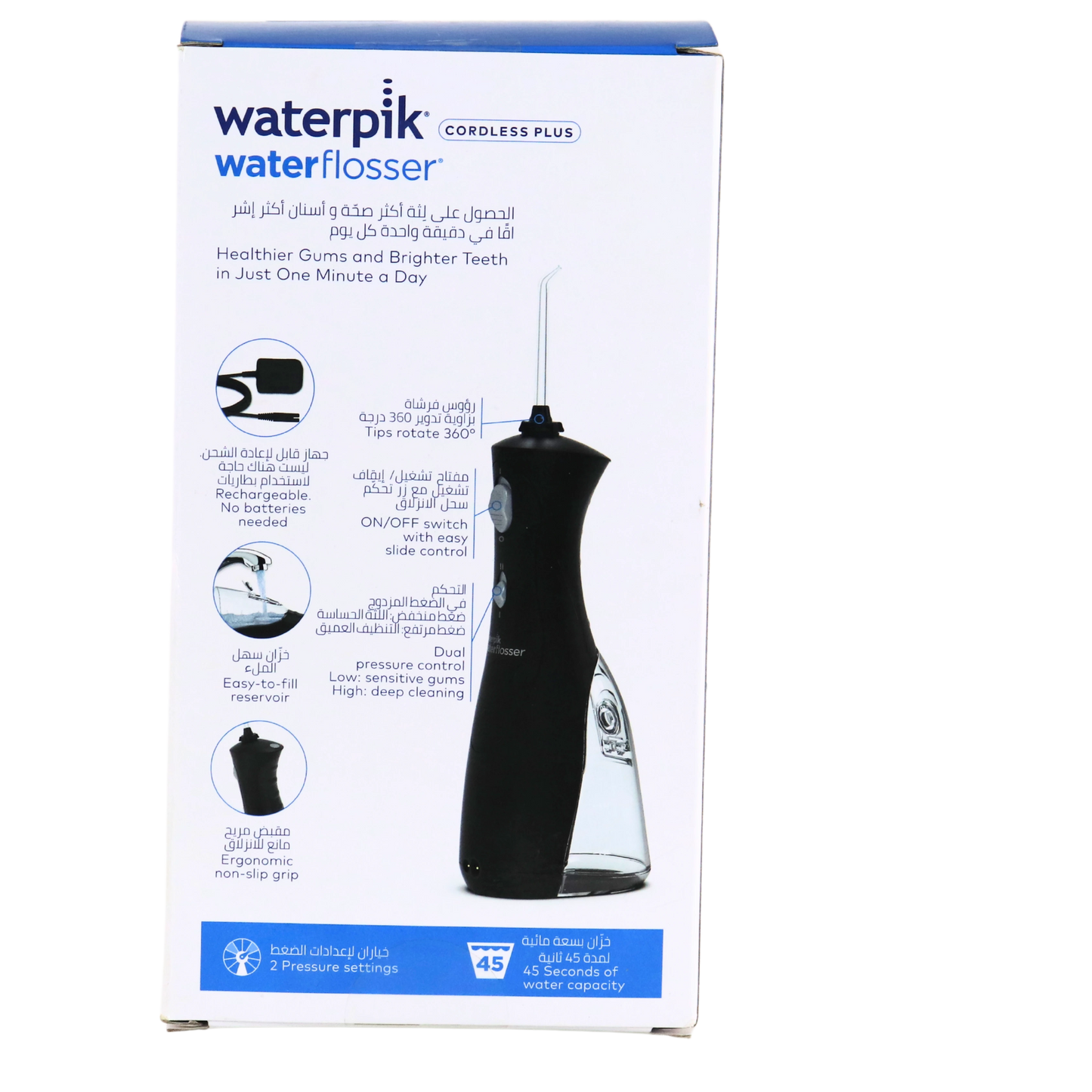 Waterpik Black Cordless Plus Water Flosser (WP-460)