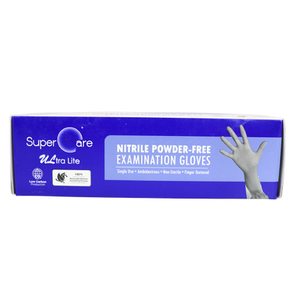 Super Care Nitrile Powder Free Ultra Lite Gloves Dark Blue