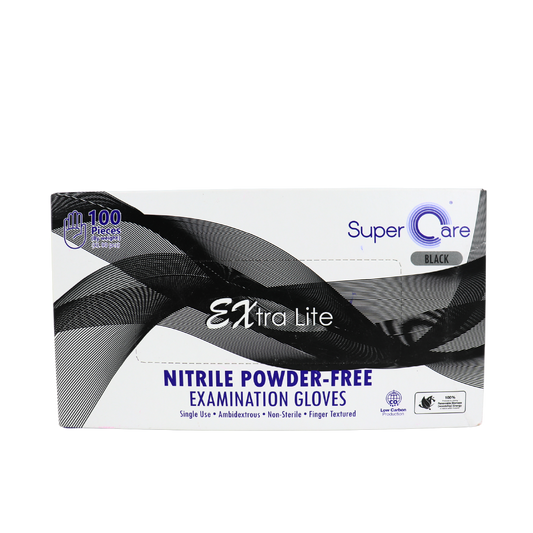 Super Care powder Free Extra Lite gloves Black