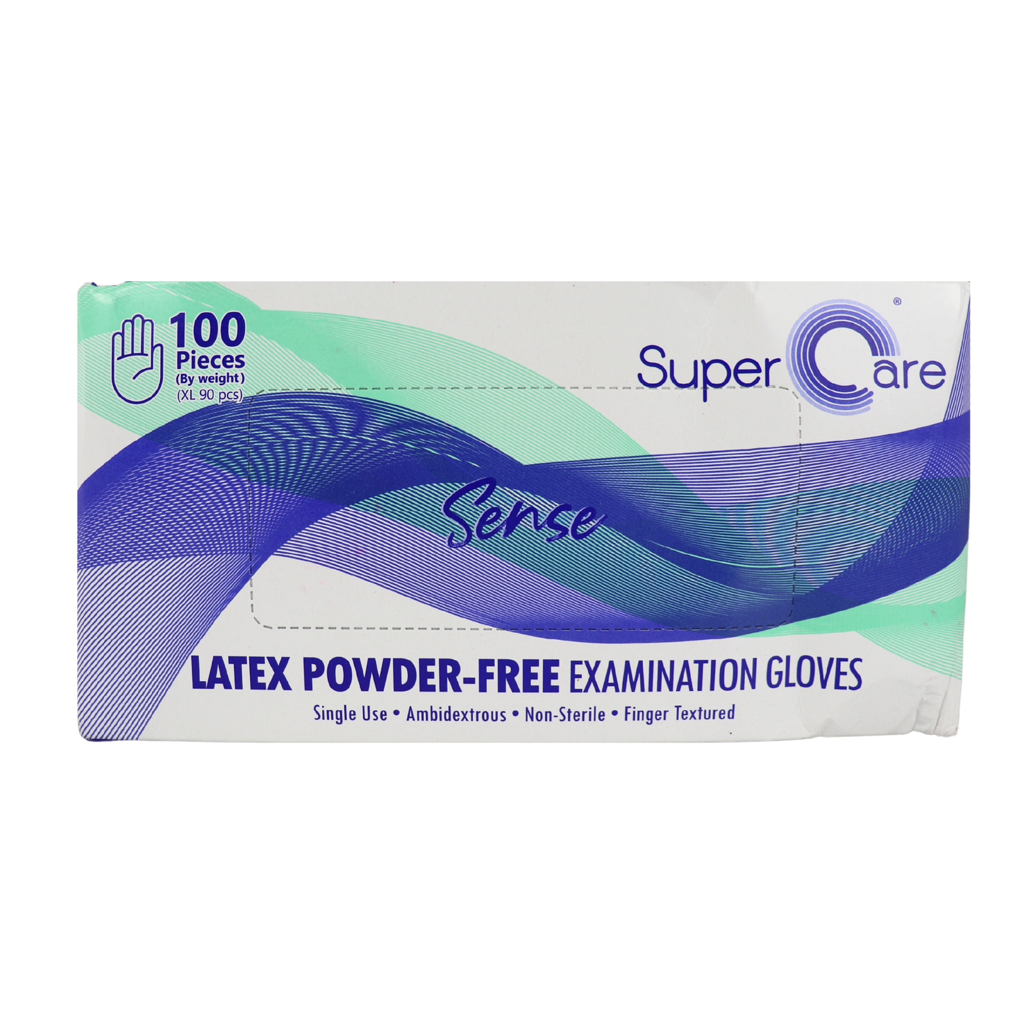 Super Care Latex powder Free Examination gloves green