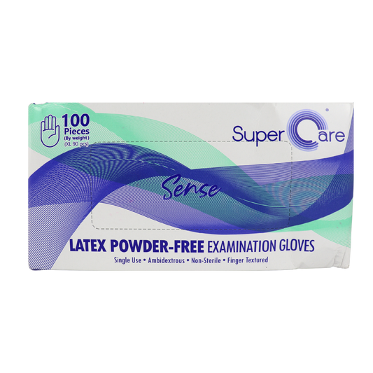 Super Care Latex powder Free Examination gloves green